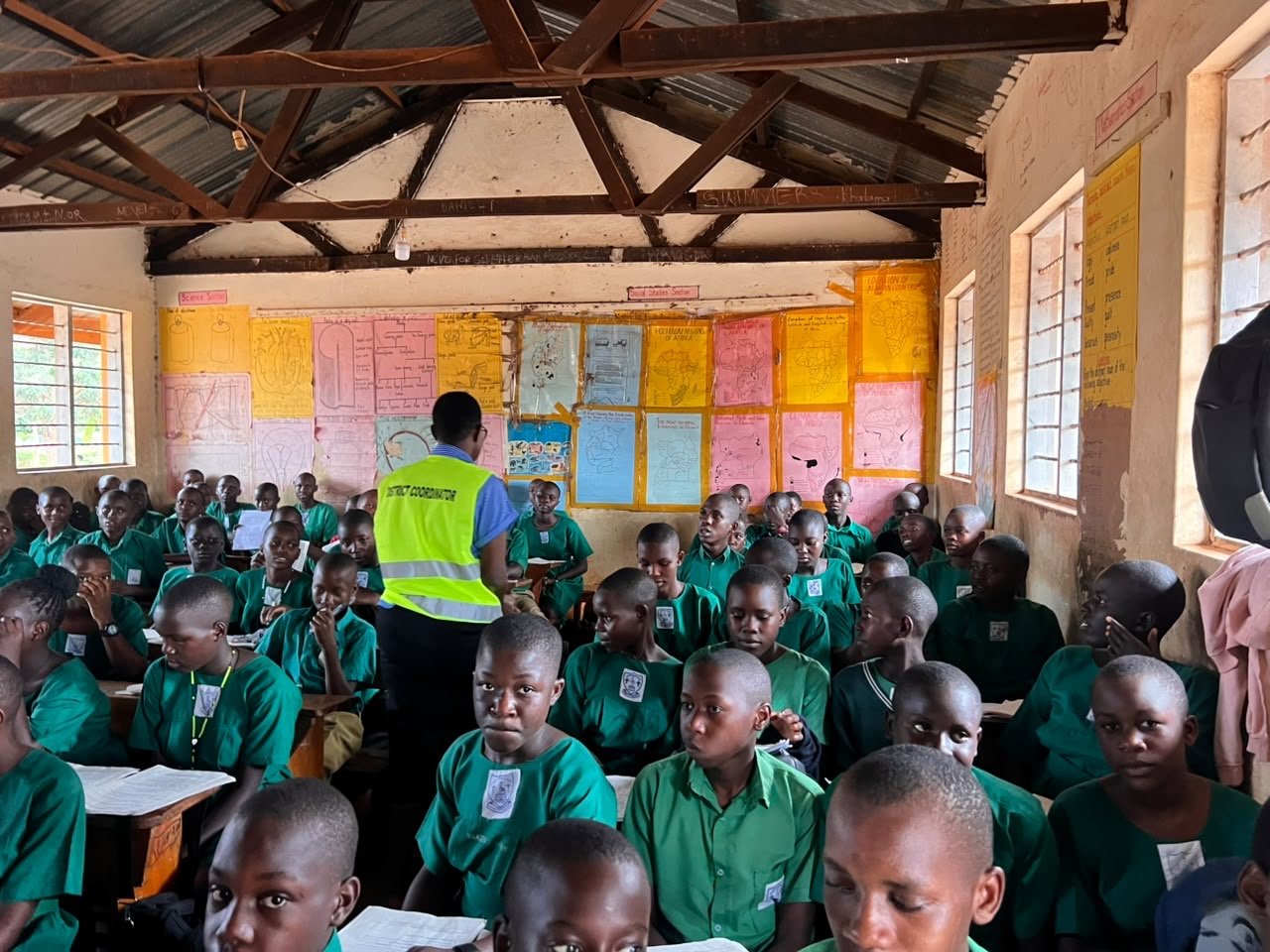 ONC Coordinator Patience Namuddu at St Mary’s Primary School in Mubende District during government school monitoring.