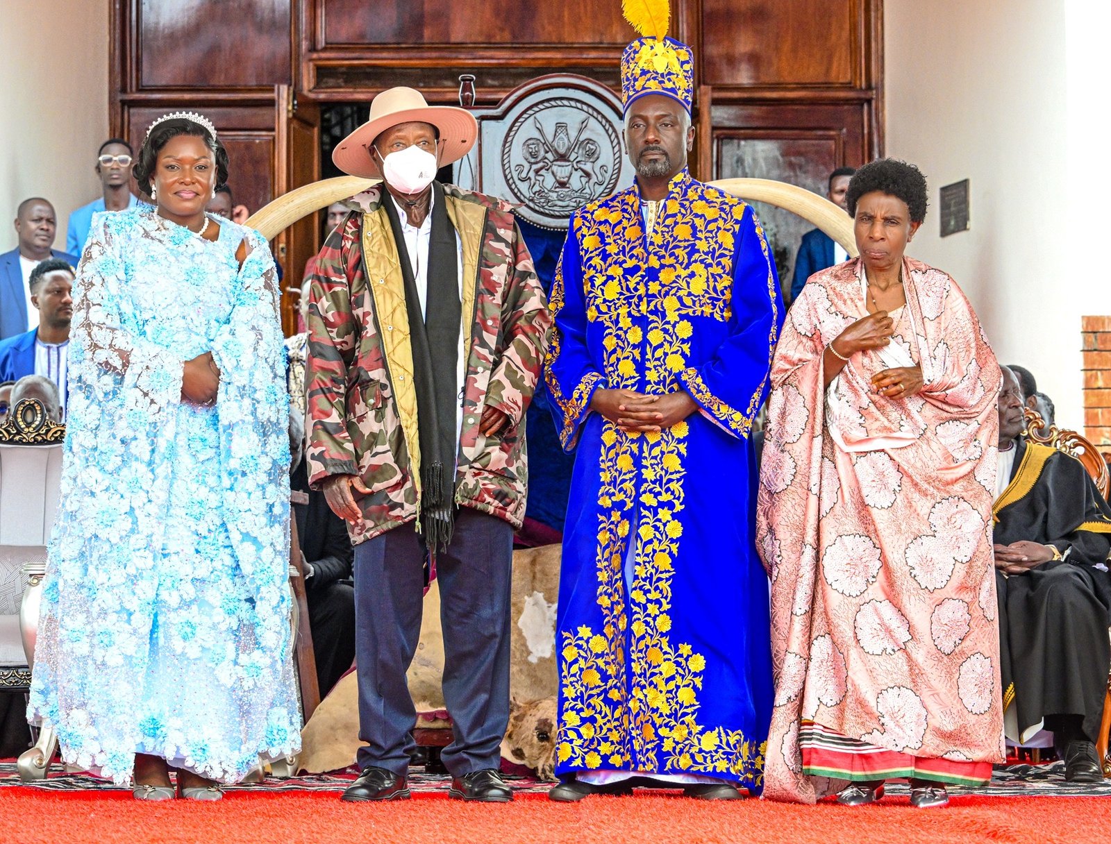 President Museveni at the coronation of Omukama Edward Rukidi Nyabongo I at Karuziika Palace in Fort Portal