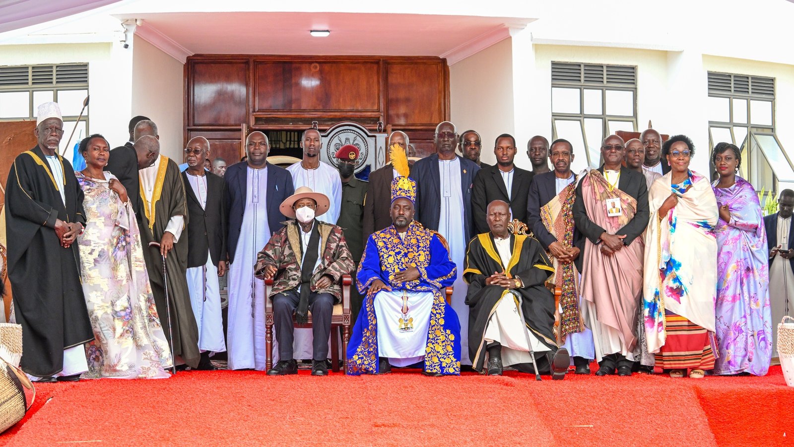 President Museveni at the coronation of Omukama Edward Rukidi Nyabongo I at Karuziika Palace in Fort Portal