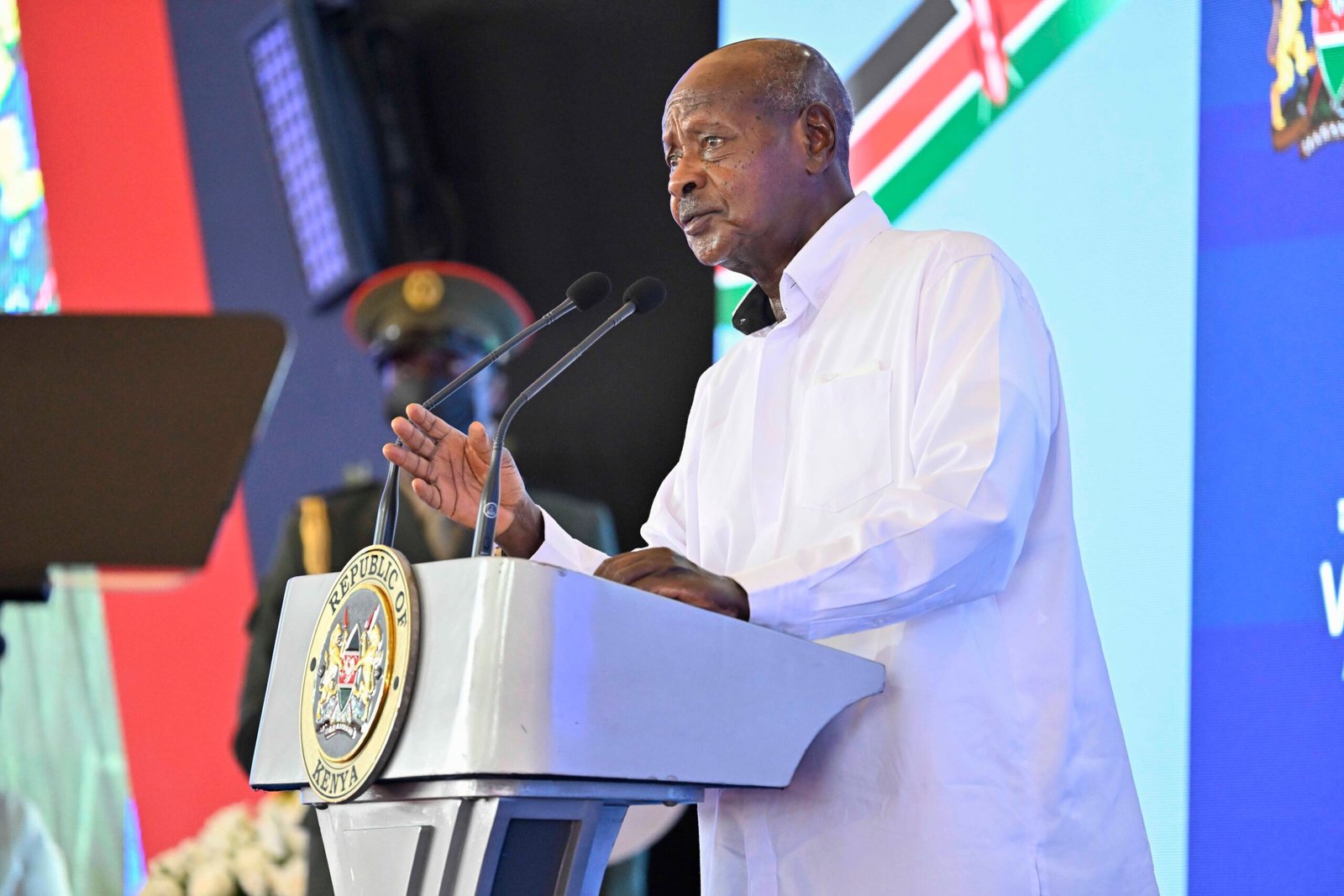 President Museveni attends the groundbreaking ceremony for the proposed Dangote East Africa Petroleum Refinery in Lamu, Kenya.
