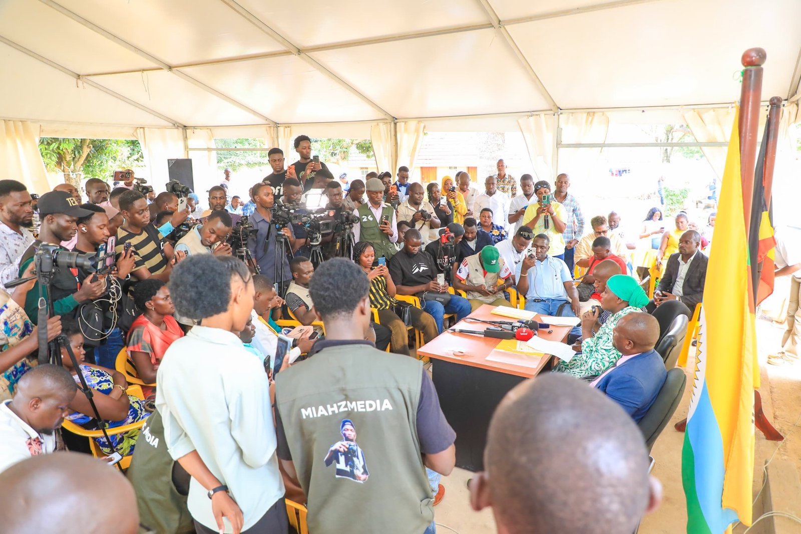 Hajjat Hadijah Namyalo delivering an Independence Day message ahead of Uganda’s 64th Independence Anniversary