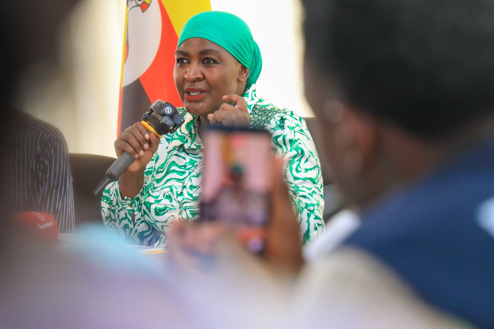 Hajjat Hadijah Namyalo delivering an Independence Day message ahead of Uganda’s 64th Independence Anniversary